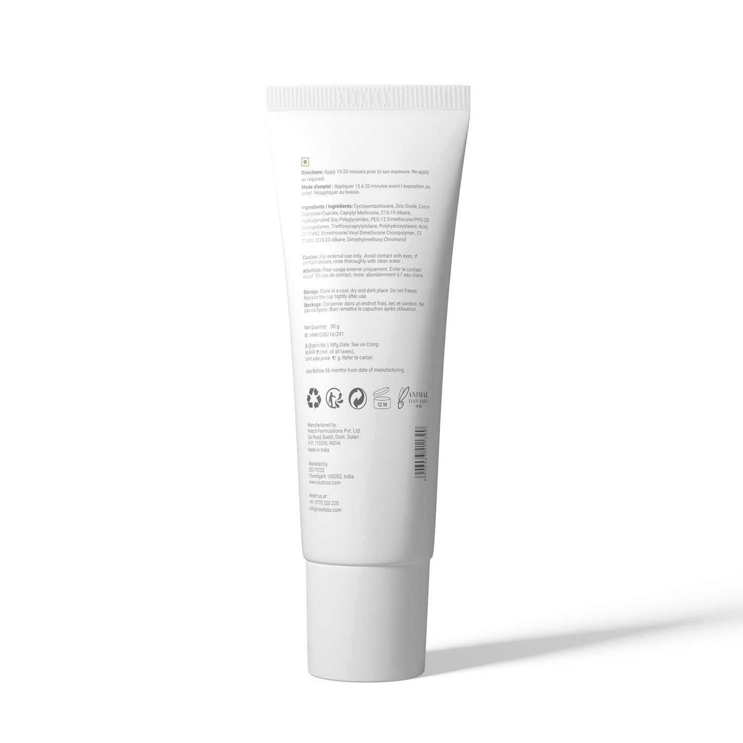 Clear Zinc Tinted Sunscreen Gel